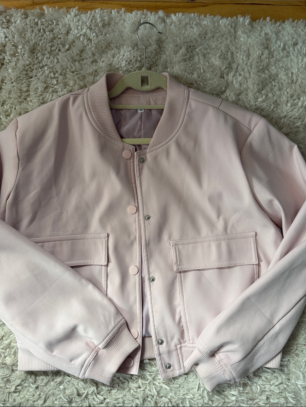 Pale Pink Bomber Jacket